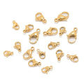 G2025 Necklace Bracelet Diy Connectors Clasp Accessories Pvd 18K Gold Plated Stainless Steel Lobster Clasps for Jewelry Making