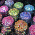 Polyester Bulk Chunky Glitter Mix Wholesale Resin Glitter High Sparkling Holographic for Nail Art Christmas Decorations