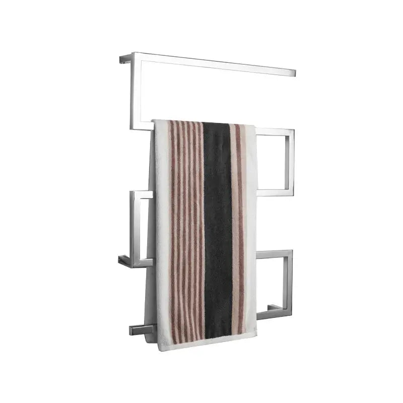 304 Stainless Steel Chrome Finish Electric Heating Towel Rack Bathroom Heated Rail Towel Warmer Wall-mounted