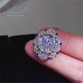 New Arrival Silver 925 Original 5 Carat Brilliant Cut Diamond Test Past D Color White Moissanite Pendant Necklace Fine Jewelry