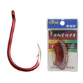 Hot Product Red High Carbon Steel Fishing Circle Hooks Gaff Hook Bag for Carp Bass Trout Float Fishing in Rivers Streams