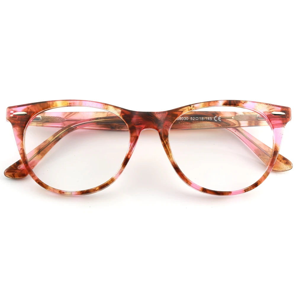 G6030 Wholesale 2023 New Trendy Eyeglasses Frames Men Women Classical Small Round Handmade Acetate Eyewear Glasses Frames