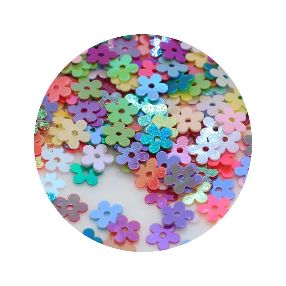5mm Flower Shape Laser Shining Holographic Nail Sequins Glitter