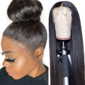 Glueless Lace Front Wigs Human Hair Straight Brazilian Virgin Human Hair Wigs Natural Color 180% Density Pre Plucked Lace Wigs