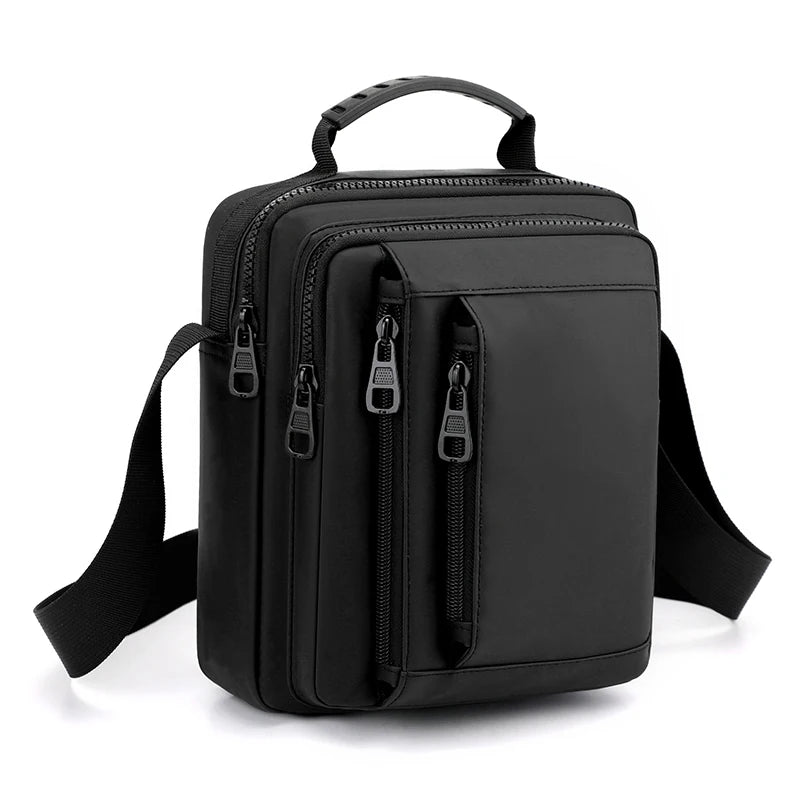 Hot Selling Men's Crossbody Shoulder Bags Waterproof PU Leather Multi Pockets Chest Bag Women's Messenger Bags