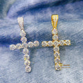 Hip Hop Jewelry 925 Sterling Silver Gold Plated VVS Moissanite Diamond Men Jewelry Pendant Diamond Cross Pendant