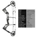Archery 30-70Lbs Adjustable Hunting Compound Bow Black and Camouflage Composite Bows for Wild Hunting