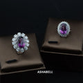Ashabell Wholesale 925 Sterling Silver Purple Zircon Luxury Ring Women's Jewelry