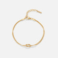 Inspire Jewelry New Trendy Design Stainless Steel Lace Bracelet Double Layer Link Chain Classical Anniversary Jewelry for Unisex