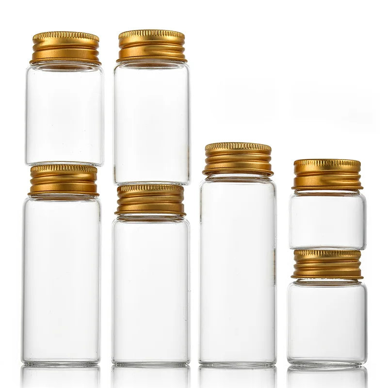 22mm Mini Glass Tube with Screw Cap 15ml 20ml 30ml Glass Storage Vial Glass Bottle