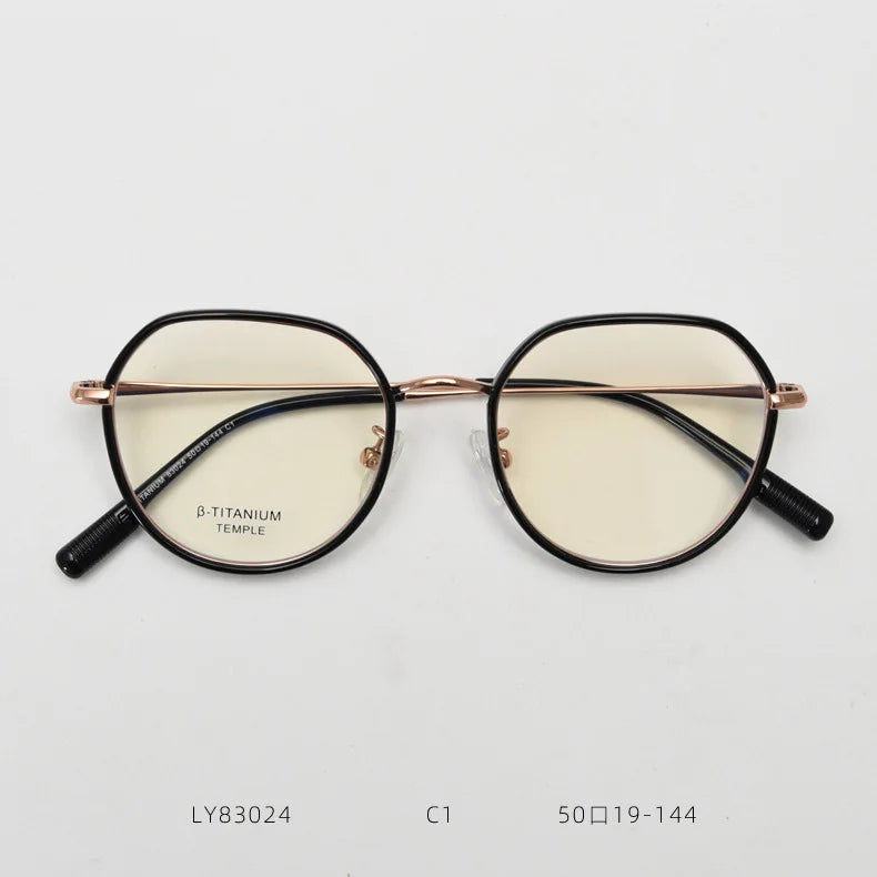 Vintage Pure Titanium Eyeglasses Frame Men 2023 New Myopia Prescription Glasses Frame Women Ultra Light Luxury Brand Eyewear