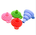 Anti-Slip Heat Resistant Folding Silicone Kitchen Funnel Leakproof Utensil with Hanging Hole