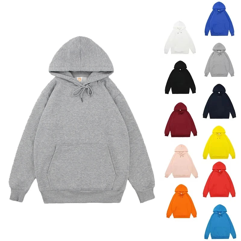 Men's Heavyweight Hoodies Sweatshirts Custom Logo & Print Oversized Cotton Pullover Blank Women's Streetwear Hoodie