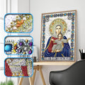 LS Special DIY Diamond Painting Printed Virgin Mary and Godfather Drill Special Diamonds Religion-Themed Diamond Art