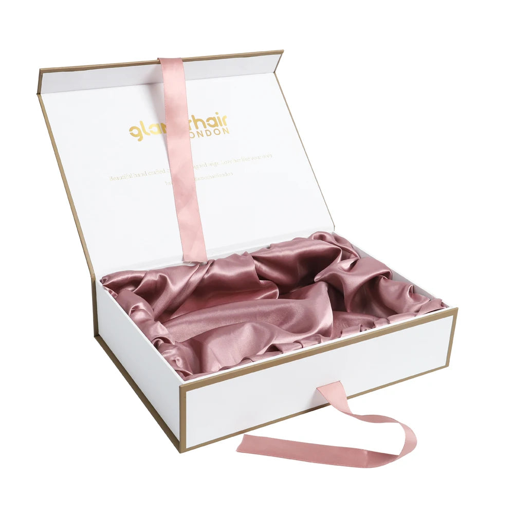 Magnetic Satin Lined Foldable Paper Box Shoes Women Rectangle Gift Packaging Box for Lady Shoes With Ribbon