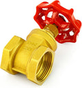 TMOK 3/4" DN20 Brass Sluice Gate Valve with Iron Wheel Handle Female BSP Thread PN16 Pressure 0-90 for Water
