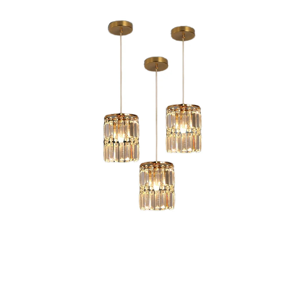 Modern Fashion Crystal Iron Small Chandelier Switch Control Indoor Lighting for Home Hotel Multiple Scenes for Room Decor