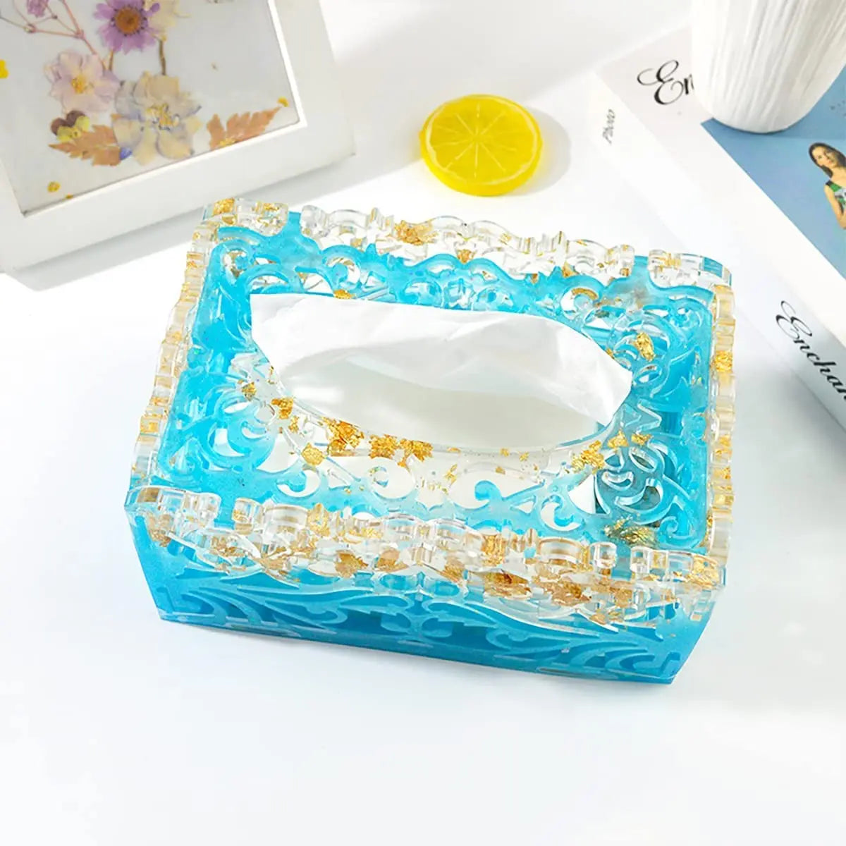 Epoxy Resin Silicone Mould for Making Silica Gel Tissue Box for Home Decoration