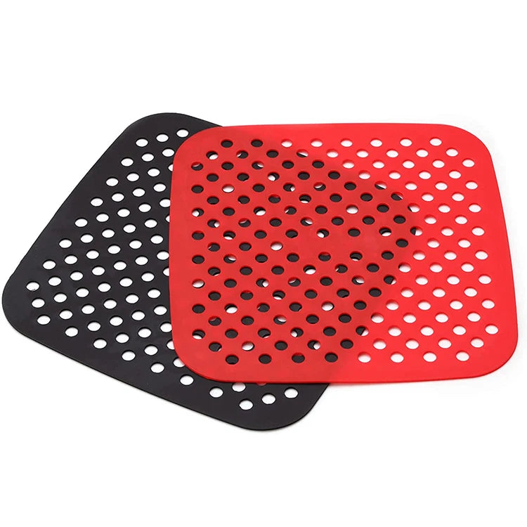 Hot Selling Rectangle Air Fryer Liner Eco-Friendly Kitchen Accessories Non-Stick Silicone Pad/Mat Soft Bakeware for Oven Baking