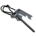 Waterproof Flintstone Emergency Magnesium Wood Handle Ferro Rod Fire Starter