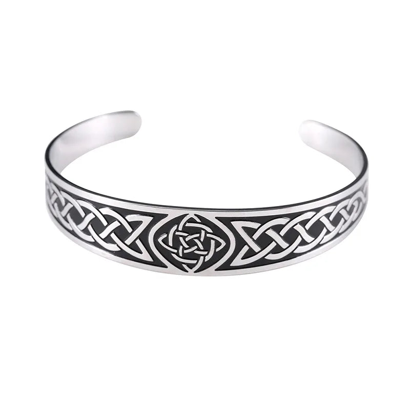 2026 Hot Sale Fashion Irish Celtic Knot Couple Amulet Vintage Stainless Steel Bracelet for Men Women