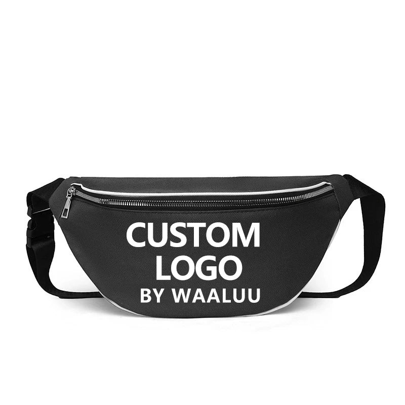 WAALUU OEM Factory Wholesale Big Waterproof Crossbody Fanny Pack Custom Logo Shoulder Waist Bag for Men Women Belts Bags