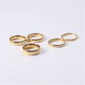 2020 INS  Fashion Stainless Steel 1.1mm 2mm 3mm 4mm 5mm Width PVD Plating18K Gold Plated Band Rings