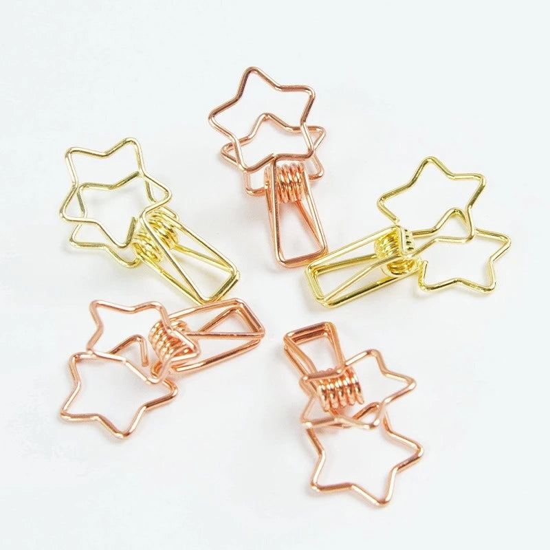 Creative Mini Five-pointed Star Paperclips Metal Paper Clips Stationery Paper Clip