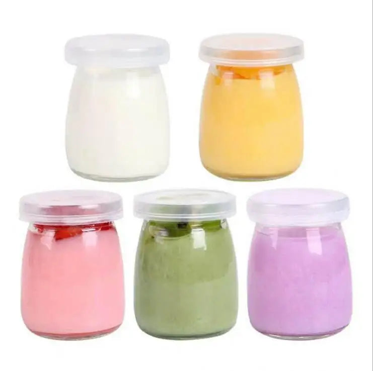 Bulk 100ml 5oz 7oz 8oz Empty Honey Pot Glass Pudding Jar Fresh Yogurt Container Bottles Supplier with Cork Lid