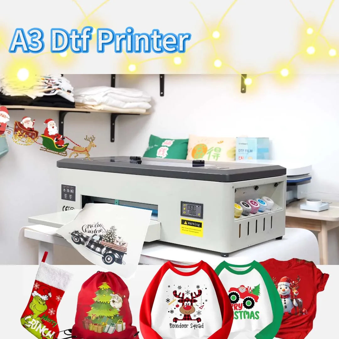 Erasmart A3 Dtf Machine Printer 30Cm Impresora Dtf  1390&L1800 Canvas Printing Machine  for All Textiles
