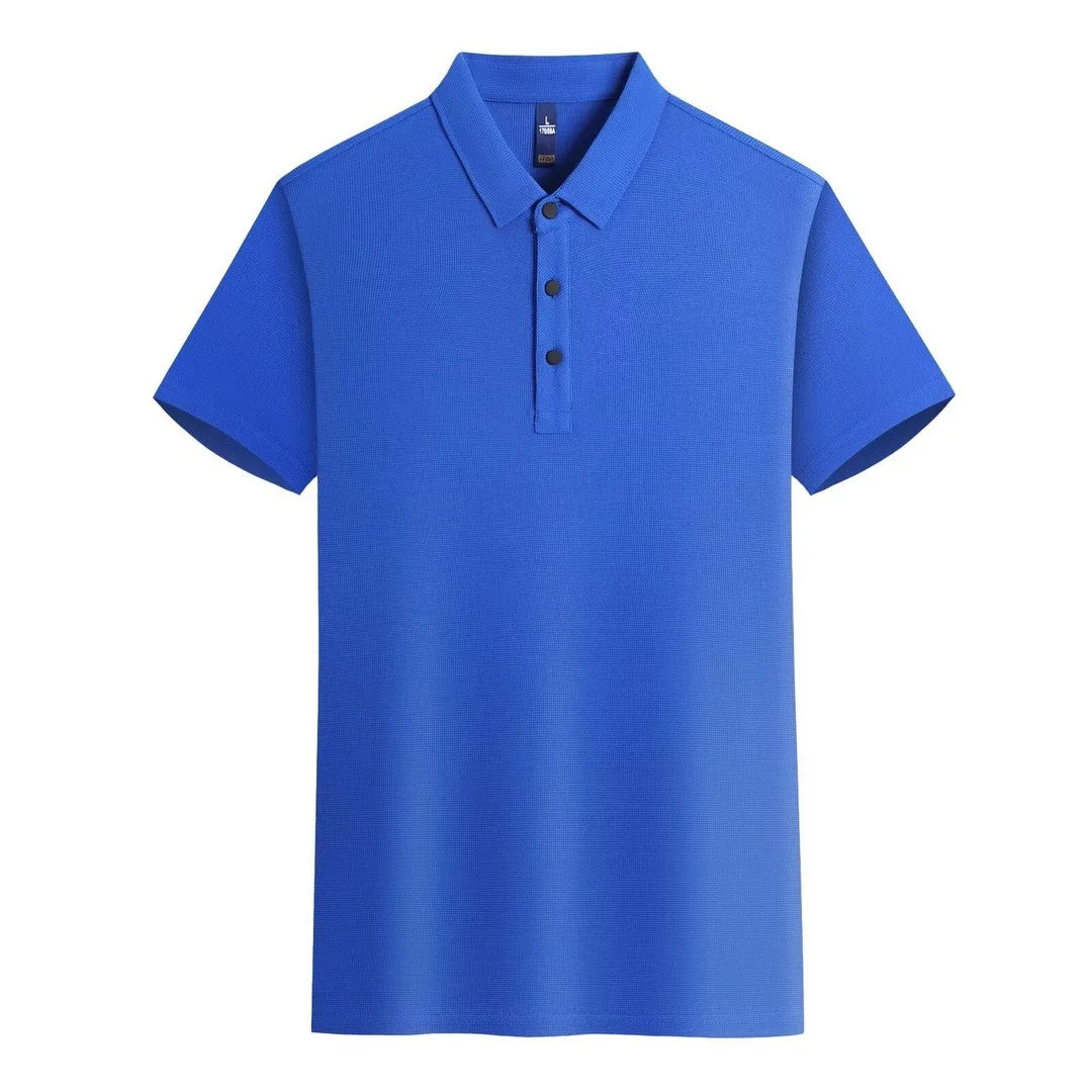 A602 Summer Sports Leisure for Polo Shirts for Men Women Short-Sleeved Lapel T-Shirts Solid Custom Printed Embroidered