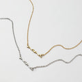 Fashion Hypoallergenic Tarnish Free Jewelry Waterproof 18K Gold Plated Stainless Steel MaMa Letter Clavicle Necklace YF2841