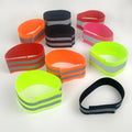Custom High Visibility Dark Green Sports PVC Elastic Reflective Adjustable Self-tightening Arm Wrist Leg Straps for Cycling