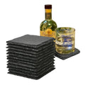 Factory Direct Wholesale Natural square Bulk Black Slate Coasters