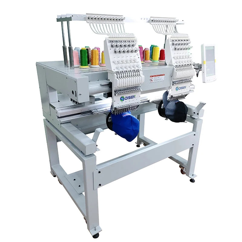 2head Digitalized Large Hoop Motherboard Pcb Design Colour Change Motor Embroidery Machine on T-Shirt Fashion Fabric the Dress
