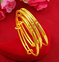 Waterproof Jewelry 18K Gold Plated Colorful Chunky Bracelet Bangle Copper Cuban Link Bracelet Women