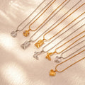 Hot Sale 18K Gold Plated Heart Pendant Stainless Steel Necklace Design Jewelry for Women