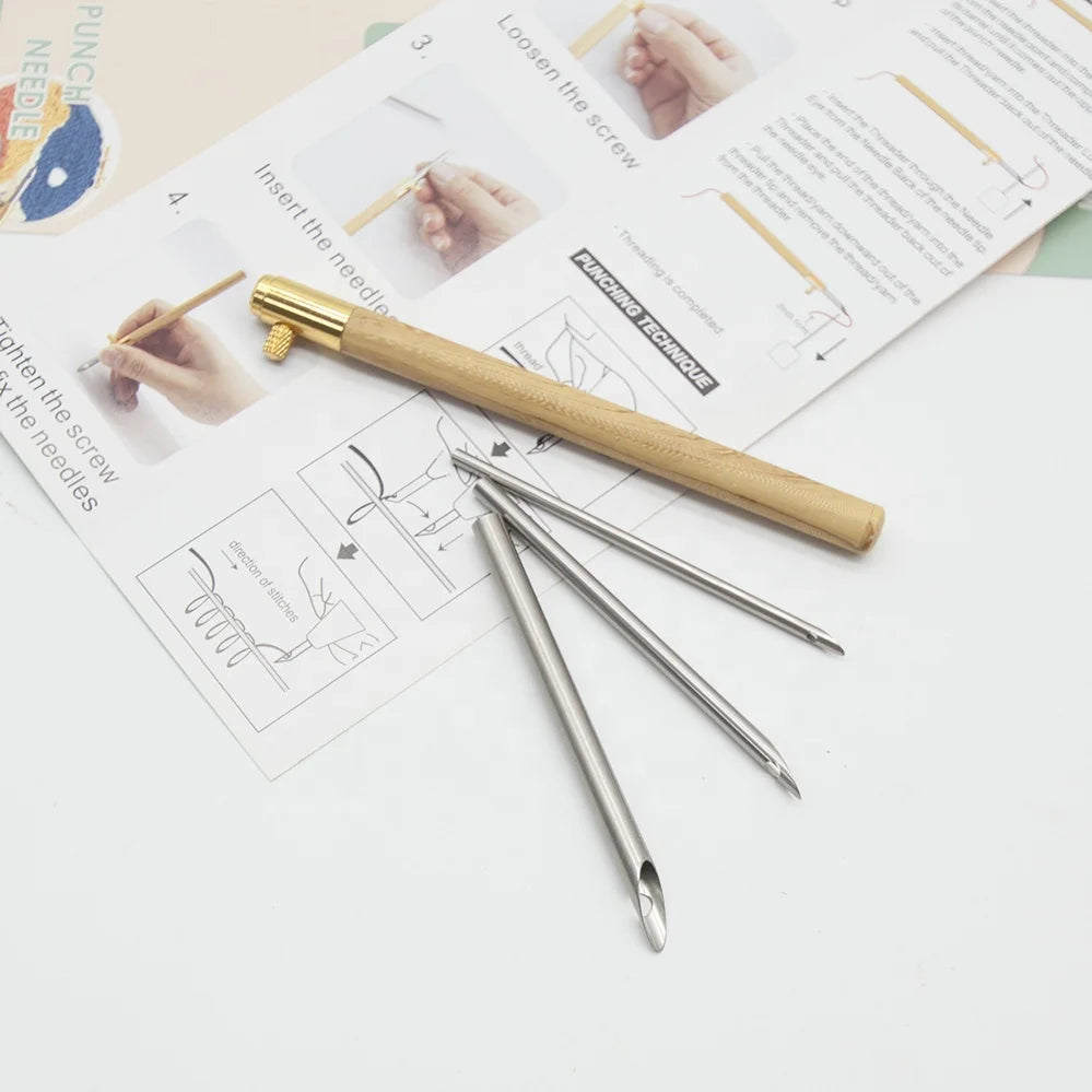 Embroidery Stitching Punch Needle with 3 Replaceable Needles MegaBDM