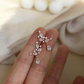 Exquisite 14K Gold Plated Stud Earrings 925 Sterling Silver Zircon Earrings Stud Zircon Earrings Gold Plated