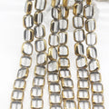 JC Crystal Gold Plated 12*14mm Rectangular Shape Glass Beads High Quality Lampwork Glass Beads for Jewelry Making