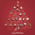 Bracelet Charm Zircon Bling Christmas Bead Charms for Jewellery Christmas