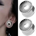 Evorte New Coming Stainless Steel Ear Plugs Tunnels Hypoallergenic Hollow Gauges Earrings Women Wedding Engagement Gold Plated