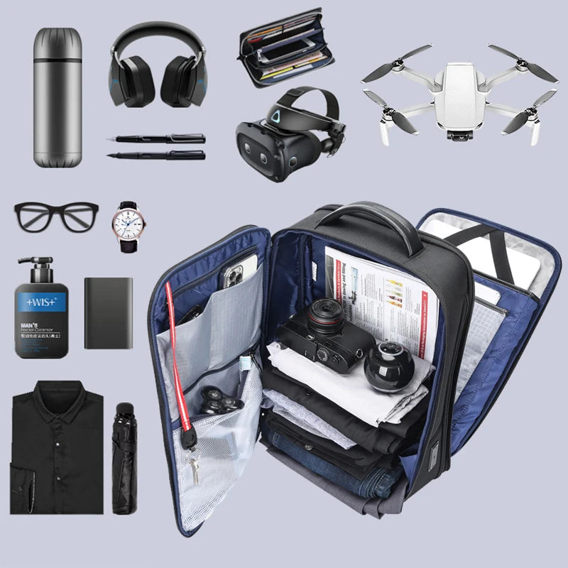 Wholesale BOPAI Large Capacity Usb Charging Business Anti Theft Back Pack Men Multifunction Expandable 15.6 Inch Laptop Backpack