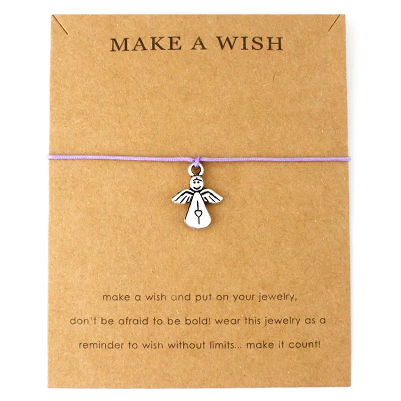 Guardian Angel Wings Baby Feet Bracelet Infinity Love Peace Balance Karma Good Luck Shamrock Clover Charm Bracelets for Women