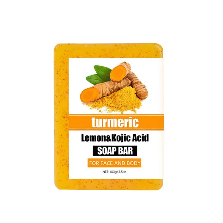 Best-Selling Lemon Papaya Enzyme Bar Soap Solid Form Anti-Acne Whitening Dead Cell Removal Features Kojic Acid Skin Brightening
