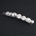 Women Girl Crystal Diamante Barrette Bobby Pins Hair Clips Slides Grip Wedding Headdress Jewelry