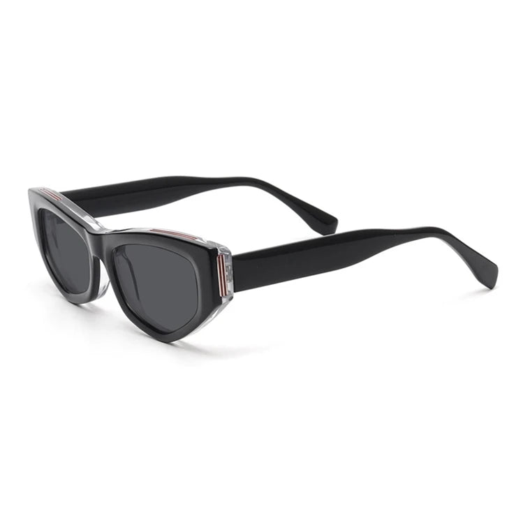 2025 Wholesale Trendy Cheap Elegant Fashionable Shades TAC UV400 Lens Polarized Cat Eye Frame Acetate Sunglasses