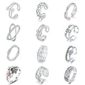 Wholesale Silver 925 Fine Jewelry Ring Top Selling rainbow Color Zircon S925 Sterling Silver Girls Rings for Women Jiangyuan