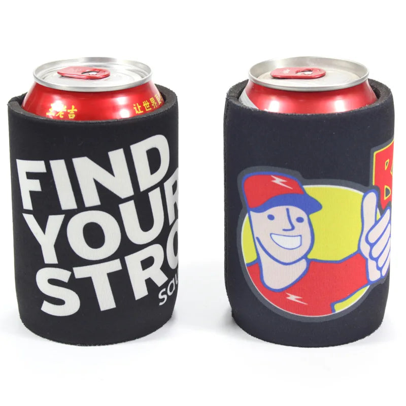 Fast Customization 330ml Standard Can Cooler Sleeve Neoprene Custom Logo Printing Stubby Holder Beer Koozee