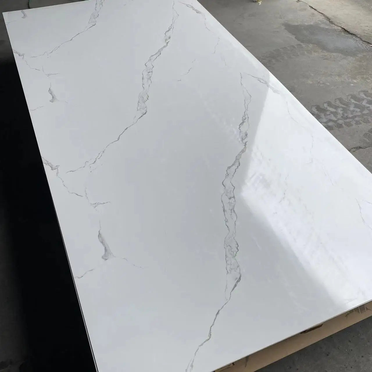 Modern Waterproof UV Marble Wall Panels with Striped Plaid Pattern for Commerce Entertainment Kitchen Use-3D Design
